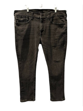 True Religion Ricky Big T Straight Leg Jeans Faded Black Charcoal Size 42x28.5